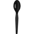 DIXIE FOODS Dixie TH517  Heavyweight Utensils, Teaspoons, Black, Box Of 1,000