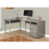 MONARCH PRODUCTS Monarch Specialties I 7255  79inW L-Shaped Corner Desk With 2 Drawers, Dark Taupe