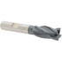 Melin Tool 51470 Square End Mill: 1/2'' Dia, 1'' LOC, 3/8'' Shank Dia, 2-11/16'' OAL, 4 Flutes, Cobalt