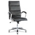 ALERA NR4119 Alera Neratoli High-Back Slim Profile Chair, Faux Leather, 275 lb Cap, 17.32" to 21.25" Seat Height, Black Seat/Back, Chrome