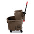 RUBBERMAID COMMERCIAL PROD. FG758088BRN WaveBrake 2.0 Bucket/Wringer Combos, Side-Press, 35 qt, Plastic, Brown