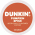 KEURIG DR PEPPER Dunkin'® 7596 K-Cup Pods, Pumpkin Spice, 22/Box