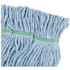BOARDWALK 502BLCT Super Loop Wet Mop Head, Cotton/Synthetic Fiber, 5" Headband, Medium Size, Blue, 12/Carton