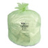 HERITAGE Y5645YE R01 Biotuf Compostable Can Liners, 30 gal, 1 mil, 28" x 45", Green, 25 Bags/Roll, 5 Rolls/Carton