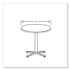 HON COMPANY BTRND30NB9L Between Round Table Top, 30" Diameter, Silver Mesh