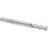 Hertel 750153 Square End Mill: 11/64'' Dia, 9/16'' LOC, 3/16'' Shank Dia, 2'' OAL, 4 Flutes, Solid Carbide