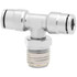 Norgren 124670438 Push-To-Connect Tube to Male & Tube to Male NPT Tube Fitting: Pneufit Swivel Male Tee, 3/8" Thread, 1/4" OD