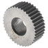MSC EPS-225 Standard Knurl Wheel: 1/2" Dia, 90 ° Tooth Angle, 25 TPI, Straight, High Speed Steel