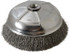 Weiler 93656 Cup Brush: 6" Dia, 0.014" Wire Dia, Steel, Crimped