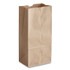 ROSS & WALLACE PAPER PRODUCTS, INC. GH10-500 Grocery Paper Bags, 10# Size, Heavy-Duty, 50# Basis Weight, 7" x 4.38" x 13.75", Kraft, 500/Bundle
