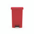 RUBBERMAID COMMERCIAL PROD. 1883568 Streamline Resin Step-On Container, Front Step Style, 18 gal, Polyethylene, Red