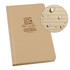 RITE IN THE RAIN 970TF  Hardcover Notebook, 4 3/4in x 7 1/2in, Universal Rule, 160 Pages (80 Sheets), Tan