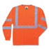 TENACIOUS HOLDINGS, INC. ergodyne® 21714 GloWear 8391 Class 3 Hi-Vis Long Sleeve Shirt, Polyester, Orange, Large