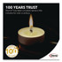 STERNO GROUP 40100 Tealight Candle, 5 Hour Burn, 0.5"h, White, 50/Pack, 10 Packs/Carton