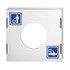 FELLOWES INC. 7320501 Bankers Box Waste And Recycling Bin Lids, Waste, 18 1/4in x 18 1/4in x 6in, 60% Recycled, White/Blue, Pack Of 10
