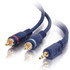 LASTAR INC. C2G 40614  6ft Velocity One 3.5mm Stereo Male to Two RCA Stereo Male Y-Cable - Mini-phone Male - RCA Male - 6ft - Blue