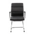 NORSTAR OFFICE PRODUCTS INC. B9479-BK Boss Office Products CaressoftPlus Guest Chair, Black/Chrome