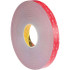 3M Gray Double-Sided Acrylic Foam Tape: 1" Wide, 36 yd Long, 62 mil Thick, Acrylic Adhesive 7100171954