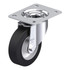 Blickle 333047 Swivel Top Plate Caster: Solid Rubber, 5" Wheel Dia, 1-37/64" Wheel Width, 550 lb Capacity, 6-7/64" OAH