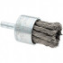 Weiler 90379 End Brushes: 1-1/8" Dia, Stainless Steel, Knotted Wire