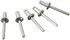 Marson 70121 Open End Blind Rivet: Button Head, Steel Body, Steel Mandrel