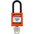 Brady 153558 Lockout Padlocks; Legend: DANGER LOCKED OUT DO NOT REMOVE ; Key Type: Keyed Different ; Key Retaining: Retaining Key ; Body Material: Nylon ; Shackle Material: Plastic ; Body Height: 1.77in