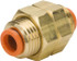 SMC PNEUMATICS KQ2E01-00A Push-to-Connect Tube Fitting: Bulkhead Union, 1/2-20 Thread, 1/8" OD