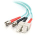 LASTAR INC. C2G 36215  5m SC-ST 10Gb 50/125 OM3 Duplex Multimode Fiber Optic Cable - Plenum CMP-Rated - Aqua - Patch cable - ST multi-mode (M) to SC multi-mode (M) - 5 m - fiber optic - duplex - 50 / 125 micron - OM3 - plenum - aqua