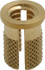 E-Z LOK 260-4-BR 1/4-20 UNC Brass Flanged Press Fit Threaded Insert for Plastic