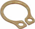 Rotor Clip SH-25ST MCD External Retaining Ring: 0.23" Groove Dia, 1/4" Shaft Dia, 1060-1090 Spring Steel, Cadmium-Plated