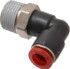 Norgren C01470838 Push-To-Connect Tube to Male & Tube to Male BSPT Tube Fitting: 90 ° Swivel Elbow, 3/8" Thread