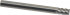 OSG 455-1876 Square End Mill: 3/16'' Dia, 5/16'' LOC, 3/16'' Shank Dia, 2'' OAL, 5 Flutes, Solid Carbide