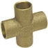 NIBCO B271100 Cast Copper Pipe Cross: 1" Fitting, C x C x C, Pressure Fitting