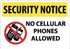 AccuformNMC SN22AC Sign: Rectangle, "Security Notice - No Cellular Phones Allowed"