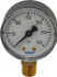 Wika 4252978 Pressure Gauge: 2" Dial, 0 to 300 psi, 1/4" Thread, NPT, Lower Mount