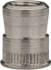 RivetKing. 10F1ISRAP/P100 #10-32 UNC, Uncoated, Aluminum Knurled Rivet Nut Inserts