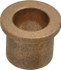 Boston Gear 35654 Flanged Sleeve Bearing: 3/4" ID, 1" OD, 1" OAL, Oil Impregnated Bronze