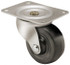 Shepherd 101454 Swivel Top Plate Caster: Soft Rubber, 3" Wheel Dia, 1-1/4" Wheel Width, 150 lb Capacity, 3-13/16" OAH