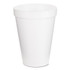 DART 12J12BG Foam Drink Cups, 12 oz, White, 25/Pack
