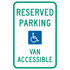 Lyle Signs T1-6247-HI12X18 ADA Traffic & Parking & Parking Lot Sign:  Rectangle, " Reserved Parking (w HDCP SYM) Van Accessible,"