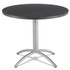 ICEBERG ENTERPRISES 65628 CafeWorks Table, Cafe-Height, Round, 36" x 30", Graphite Granite Top, Silver Base