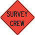 PRO-SAFE 07-800-4720-L Traffic Control Sign: Triangle, "Survey Crew"