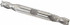 Cleveland C33037 Square End Mill: 21/64" Dia, 3/4" LOC, 4 Flutes, High Speed Steel