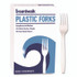 BOARDWALK FORKMWPSBX Mediumweight Polystyrene Cutlery, Fork, Plastic, White, 100/Box
