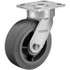 Albion 18XS05229S Swivel Top Plate Caster: Soft Rubber, 5" Wheel Dia, 2" Wheel Width, 375 lb Capacity, 6-1/2" OAH