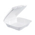 DART 90HT1R Foam Hinged Lid Containers, 9.01 x 9.4 x 3.1, White, 200/Carton