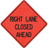 PRO-SAFE 07-800-3017-L Traffic Control Sign: Triangle, "Right Lane Closed Ahead"