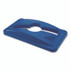 RUBBERMAID COMMERCIAL PROD. 1788372 Slim Jim Single Stream Recycling Top for Slim Jim Containers, 12.1w x 21d x 2.75h, Blue