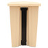 RUBBERMAID COMMERCIAL PROD. 6144 BEI Indoor Utility Step-On Waste Container, 12 gal, Plastic, Beige