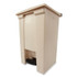 RUBBERMAID COMMERCIAL PROD. 6144 BEI Indoor Utility Step-On Waste Container, 12 gal, Plastic, Beige